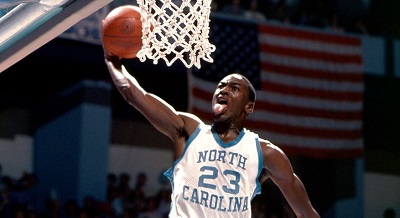 Jordan during in his college ganes